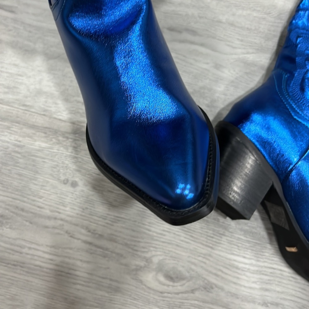 Bilini Danilo Cobalt Metallic Cowboy Boot - Picture 4 of 8